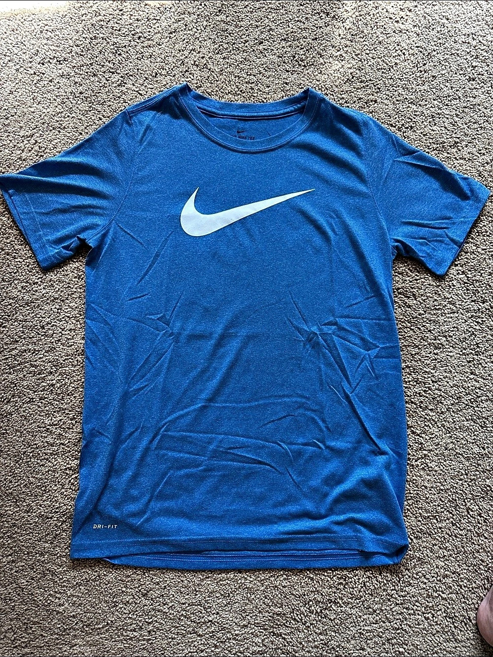 Nike Dri-FIT Legend Swoosh T-Shirt Blue Athletic Tee